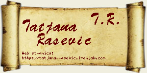 Tatjana Rašević vizit kartica
